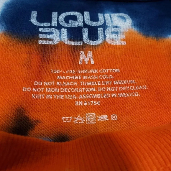 (1)Liquid Blue Houston  Astros Mens M Tie Die Tshirt - Picture 4 of 4